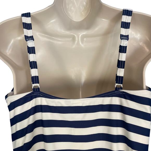 Bond Eye Australia One Piece Maillot Swimsuit US 10 D/DD White Navy Striped - Picture 6 of 10